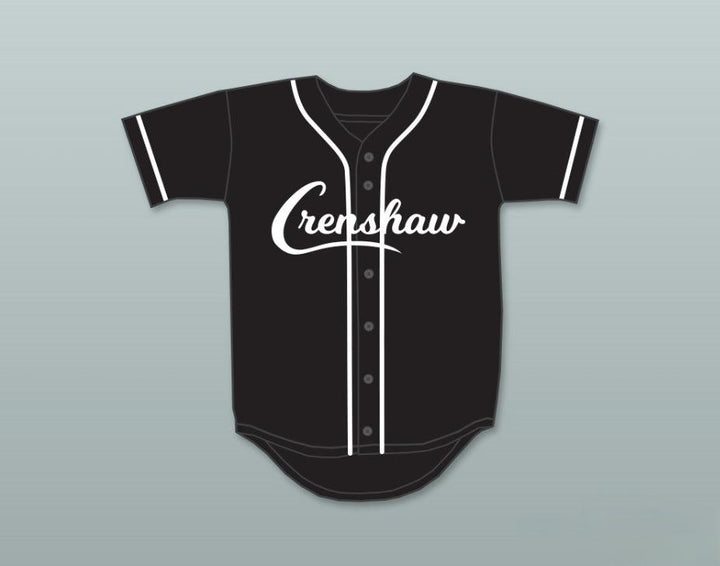 Camiseta de béisbol negra NIPSEY HUSSLE 33 CRENSHAW personalizada con nombre y número, cosida, tallas S-6XL