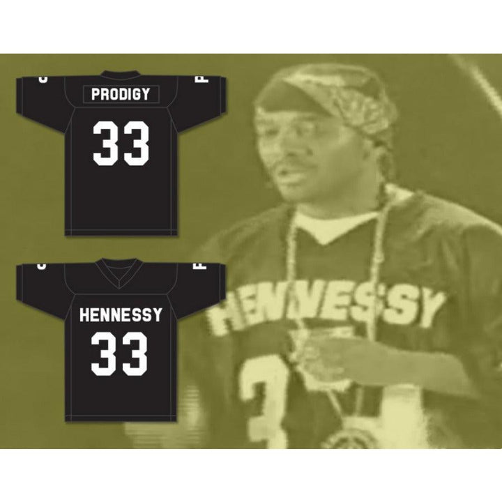 PERSONALIZADO CUALQUIER Nombre Número PRODIGY H.N.I.C. 33 HENNESSY BLACK Camiseta de Fútbol Cosida S-6XL