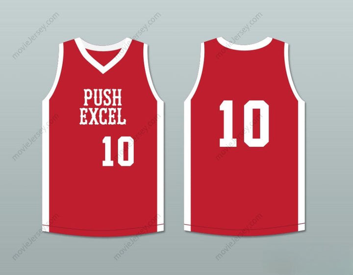 PERSONALIZABLE Cualquier Nombre Número KENNY PATTERSON 10 PUSH EXCEL PRO BALONCESTO CLÁSICO ROJO CAMISETA DE BALONCESTO 1985 EVENTO BENÉFICO Costuras de Calidad S-6XL