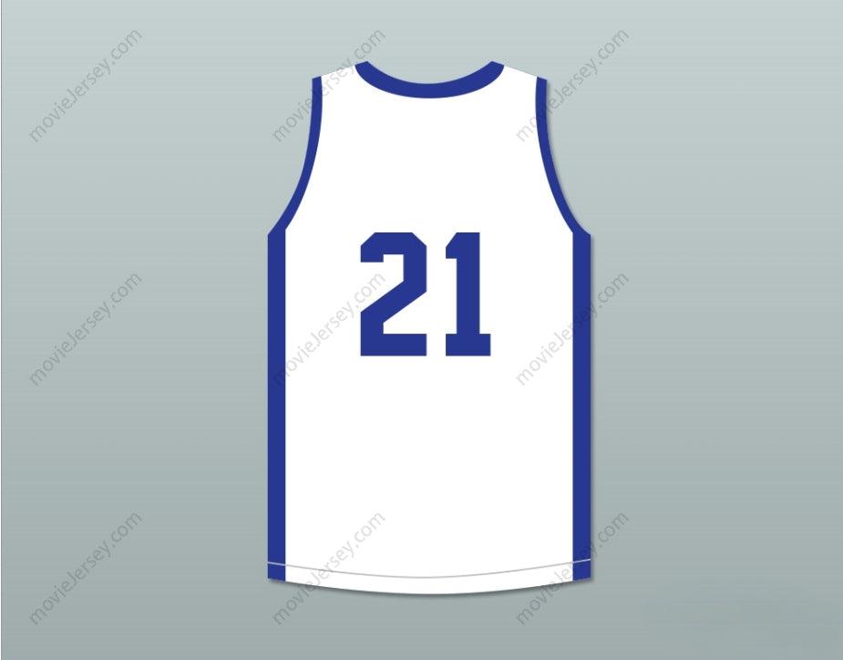 PERSONALIZA CUALQUIER Nombre Número DOMINIQUE WILKINS 21 PUSH EXCEL CAMISETA DE BALONCESTO CLÁSICA BLANCA 1985 EVENTO BENÉFICO Costuras de primera calidad S-6XL