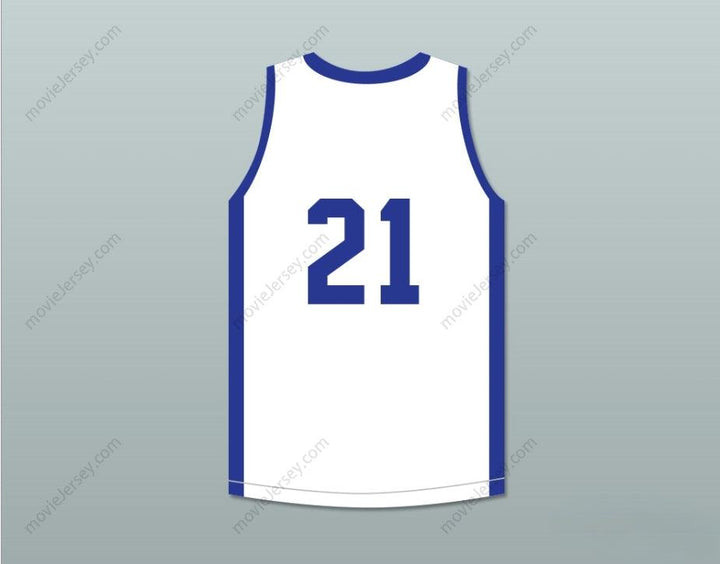 PERSONALIZA CUALQUIER Nombre Número DOMINIQUE WILKINS 21 PUSH EXCEL CAMISETA DE BALONCESTO CLÁSICA BLANCA 1985 EVENTO BENÉFICO Costuras de primera calidad S-6XL