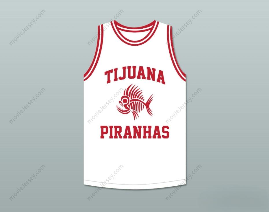 CUSTOM ANY Name Number GUILLERMO RODRIGUEZ 27 TIJUANA PIRANHAS WHITE BASKETBALL JERSEY MEXICAN EXPANSION TEAM Top Stitched S-6XL