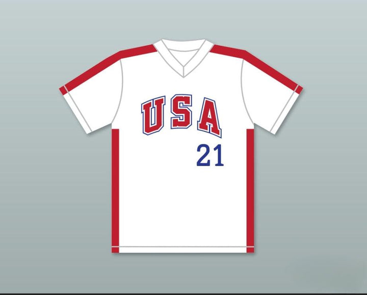 Custom Any Name Number KEN CAMINITI 21 1984 USA TEAM WHITE BASEBALL JERSEY Top Stitched S-6XL
