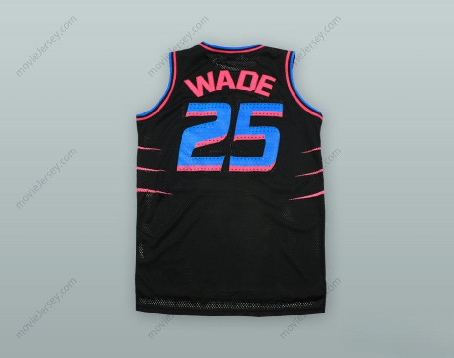 PERSONALIZA CUALQUIER Nombre Número DWYANE WADE 25 RICHARDS HIGH SCHOOL BULLDOGS BLACK ALTERNATE CAMISETA DE BALONCESTO Top Cosido S-6XL