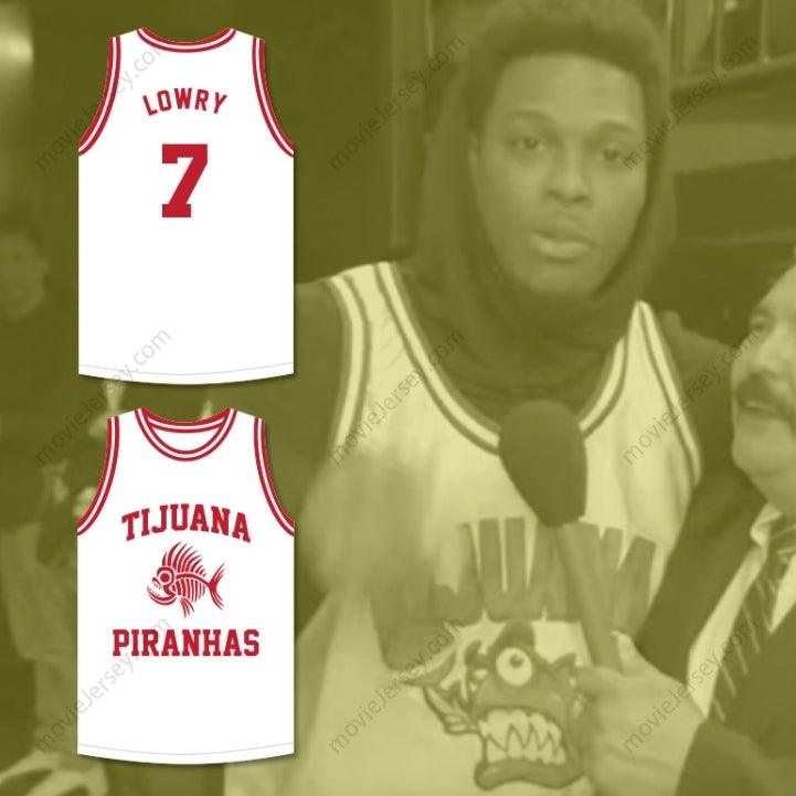PERSONALIZA CUALQUIER Nombre Número KYLE LOWRY 7 TIJUANA PIRANHAS BLANCA CAMISETA DE BALONCESTO EQUIPO DE EXPANSIÓN MEXICANO Cosida S-6XL