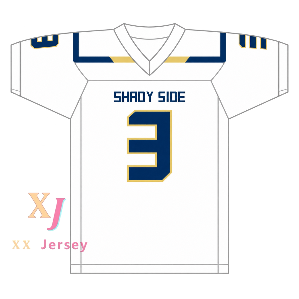 Custom Skyy Moore 3 Shady Side Academy Bulldogs Football Jersey