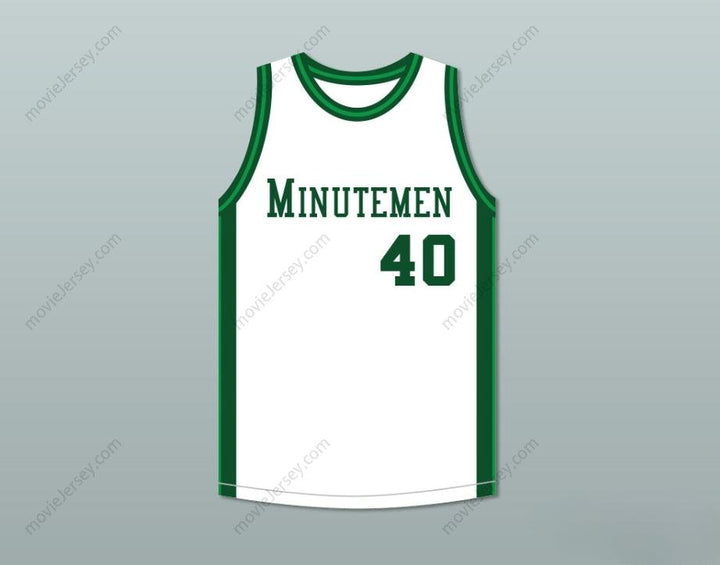 PERSONALIZA Cualquier Nombre Número SHAWN KEMP 40 CONCORD HIGH SCHOOL MINUTEMEN Camiseta Baloncesto Blanca Cosida S-6XL