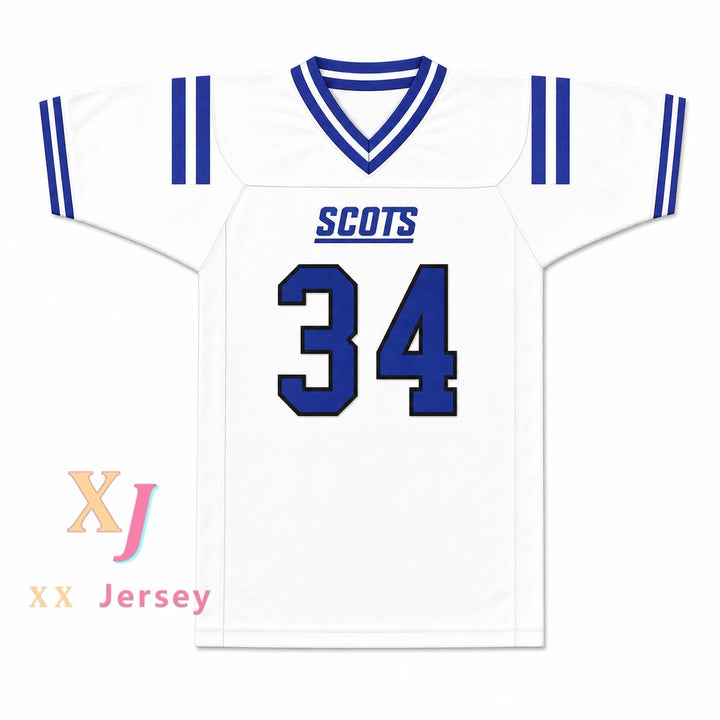 PERSONALIZA Cualquier Nombre Número ZAMIR WHITE 34 ESCOCIA HIGH SCHOOL FIGHTING SCOTS Camiseta de Fútbol Cosida S-6XL