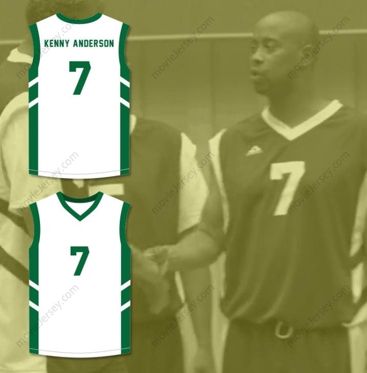 PERSONALIZA Cualquier Nombre Número KENNY ANDERSON 7 CAMISETA BALONCESTO BLANCA BIG BANG DE DENNIS RODMAN EN PIONYANG Con costuras de la más alta calidad S-6XL