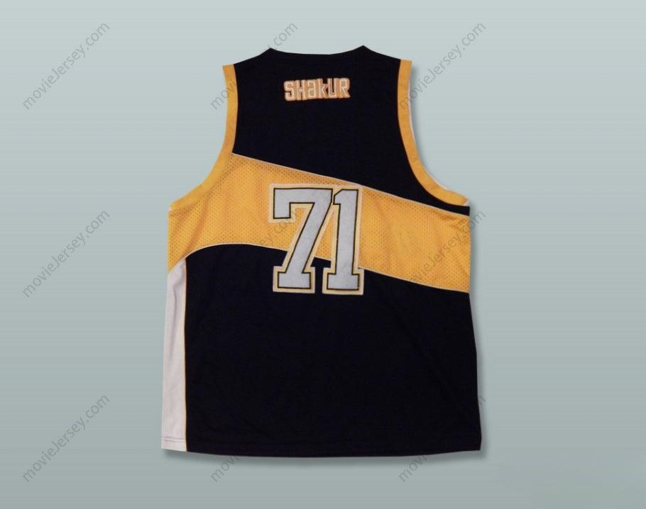 CUSTOM ANY Name Number TUPAC SHAKUR 71 MAKAVELI BLACK AND YELLOW BASKETBALL JERSEY Top Stitched S-6XL