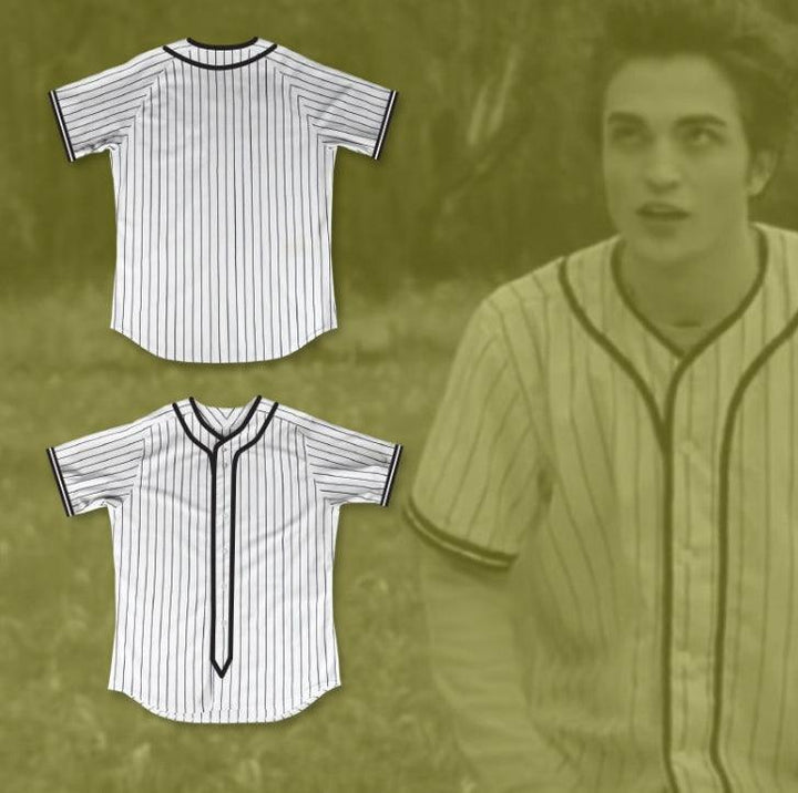 Camiseta de béisbol a rayas blancas de TWILIGHT EDWARD CULLEN con número de nombre personalizado, cosida, tallas S-6XL