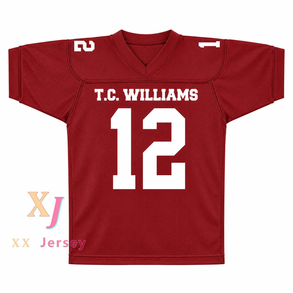 Custom Ronnie Sunshine Bass 12 T. C. Williams Titans Football Jersey
