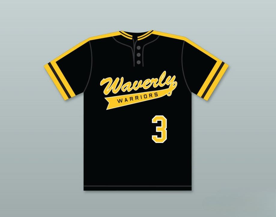 Custom Any Name Number JOHN SMOLTZ 3  SENIOR HIGH SCHOOL WARRIORS BLACK BASEBALL JERSEY 4 Top Stitched S-6XL