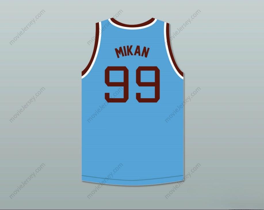 CAMISETA DE BALONCESTO PERSONALIZADA CON CUALQUIER Nombre y Número GEORGE MIKAN 99 JOLIET CATHOLIC HIGH SCHOOL HILLTOPPERS AZUL CLARO 1 Superior Cosido S-6XL