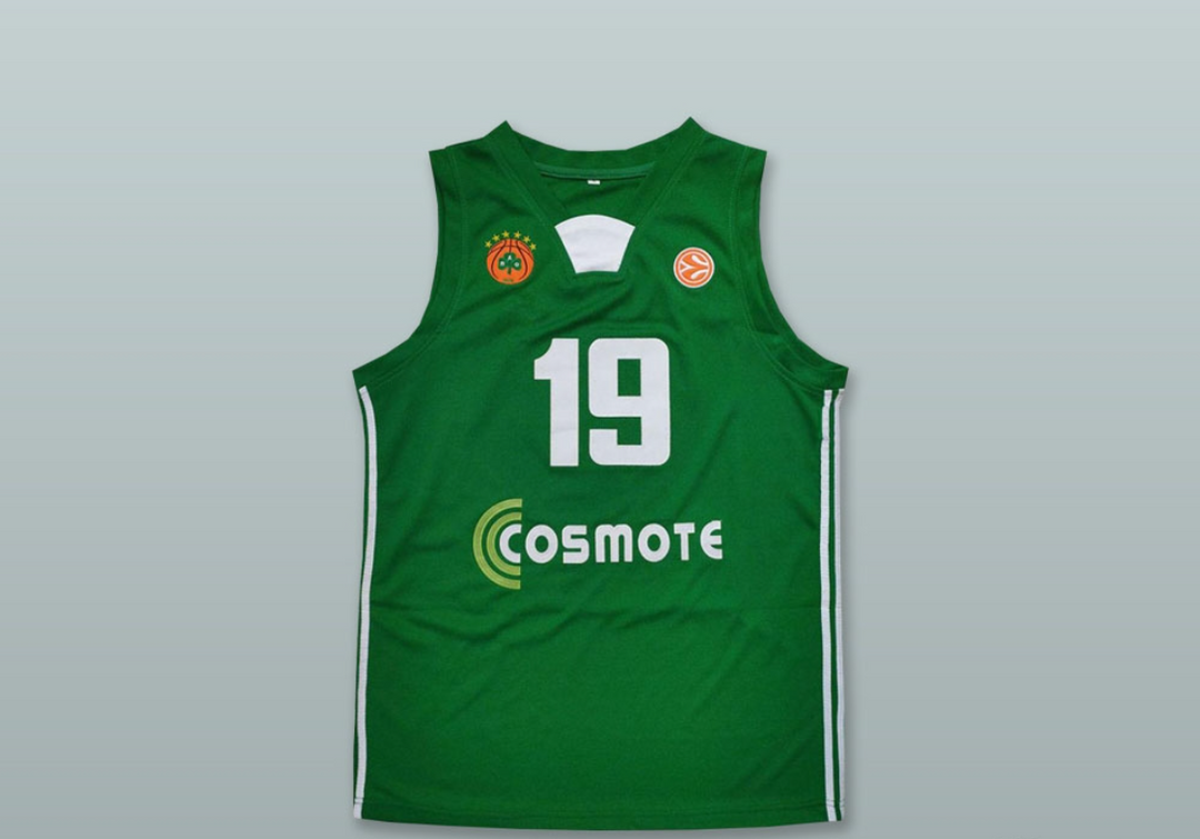 Custom Any Name Number Sarunas Jasikevicius 19 Panathinaikos BC Green Basketball Jersey Top Stitched S-6XL