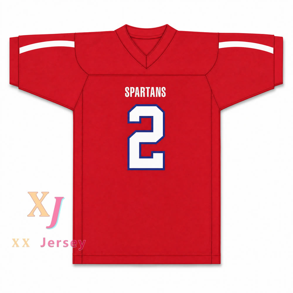 PERSONALIZA con CUALQUIER Nombre SPARTANS ROJO KENNY PICKETT 2 Camiseta de Fútbol Americano de la Escuela Secundaria de Ocean Township Cosida Tallas S-6XL