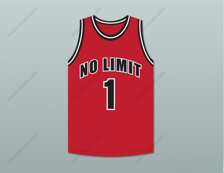 PERSONALIZA Cualquier Nombre Número MASTER P 1 NO LIMIT Camiseta Roja de BALONCESTO Cosida S-6XL