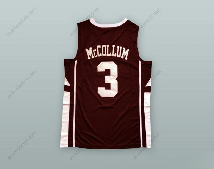 PERSONALIZA Cualquier Nombre Número CJ MCCOLLUM 3 LEHIGH MOUNTAIN CAMISETA BALONCESTO Marrón Cosido Tallas S-6XL