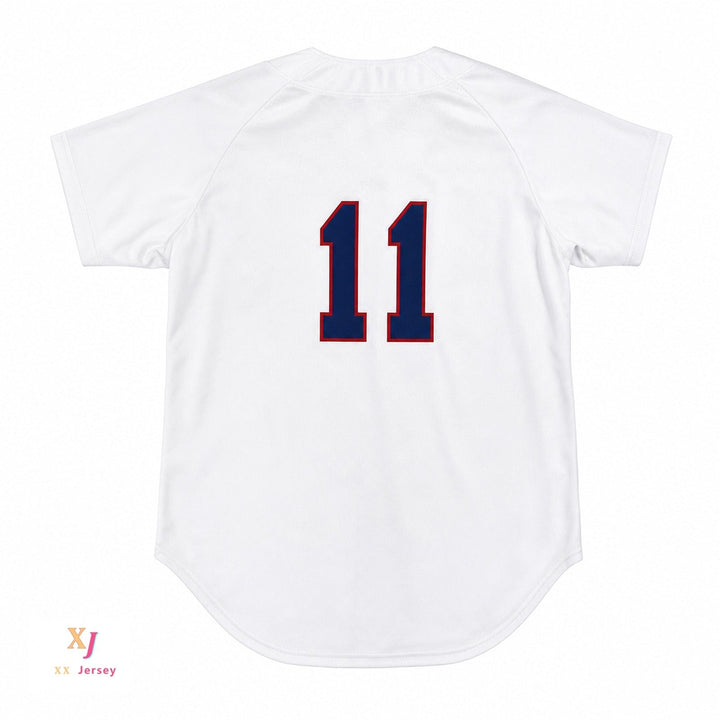 Custom Any Name Number HILO STARS 11  WHITE BASEBALL JERSEY Top Stitched S-6XL