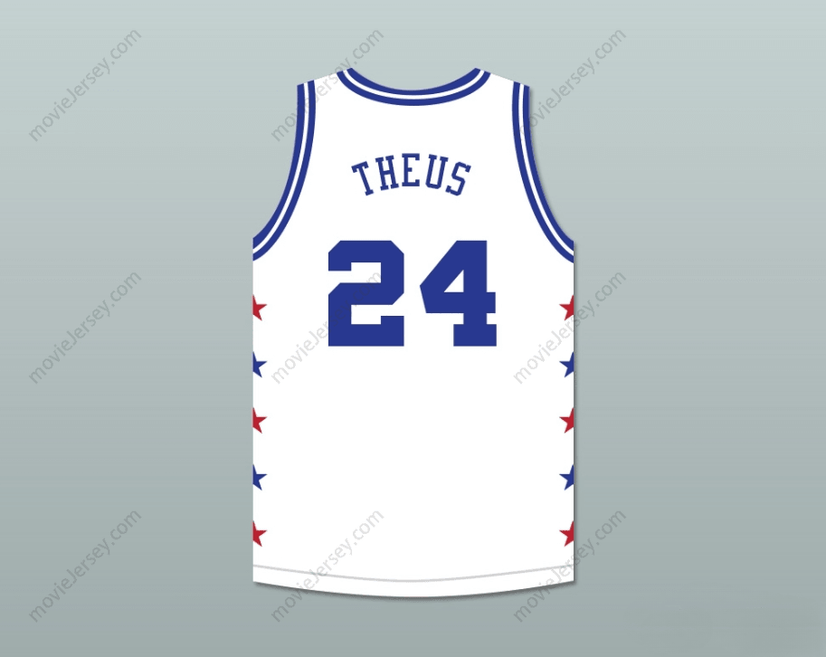 PERSONALIZADO Cualquier Nombre Número REGGIE THEUS 24 MAGIC JOHNSON ALL STAR GAME CAMISETA DE BALONCESTO BLANCA 1988 EVENTO BENÉFICO MIDSUMMER NIGHT'S MAGIC Cosido Superior S-6XL
