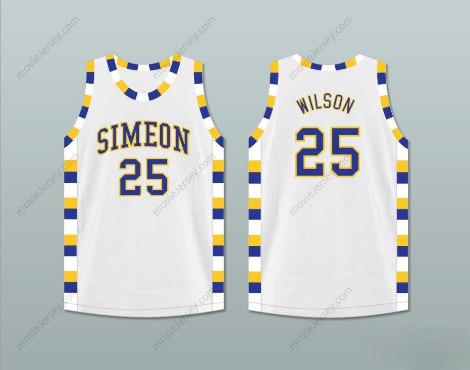 CUSTOM ANY Name Number BEN WILSON 25 SIMEON CAREER ACADEMY WOLVERINES WHITE BASKETBALL JERSEY 3 Top Stitched S-6XL