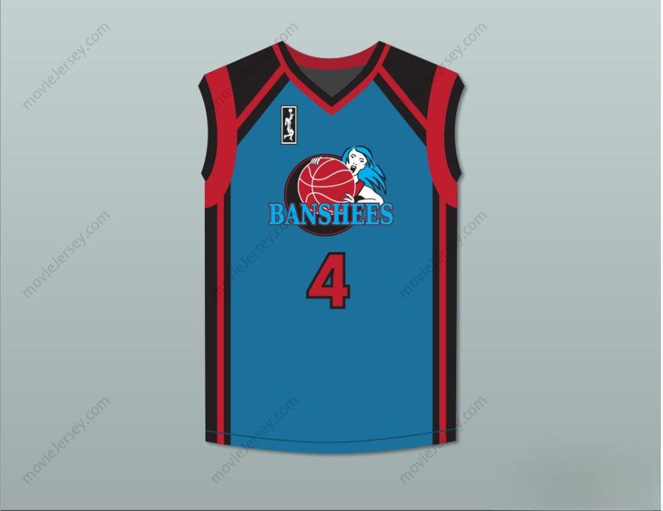 PERSONALIZABLE Cualquier Nombre Número NYMAN 4 CHARLOTTE BANSHEES CAMISETA DE BALONCESTO VISITANTE CON PARCHE WUBA JUWANNA MANN Cosido de Primera Calidad S-6XL