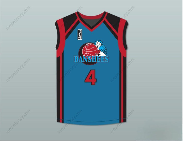 PERSONALIZABLE Cualquier Nombre Número NYMAN 4 CHARLOTTE BANSHEES CAMISETA DE BALONCESTO VISITANTE CON PARCHE WUBA JUWANNA MANN Cosido de Primera Calidad S-6XL