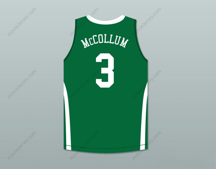 CUSTOM ANY Name Number CJ MCCOLLUM 3 GLENOAK HIGH SCHOOL GREEN BASKETBALL JERSEY Top Stitched S-6XL