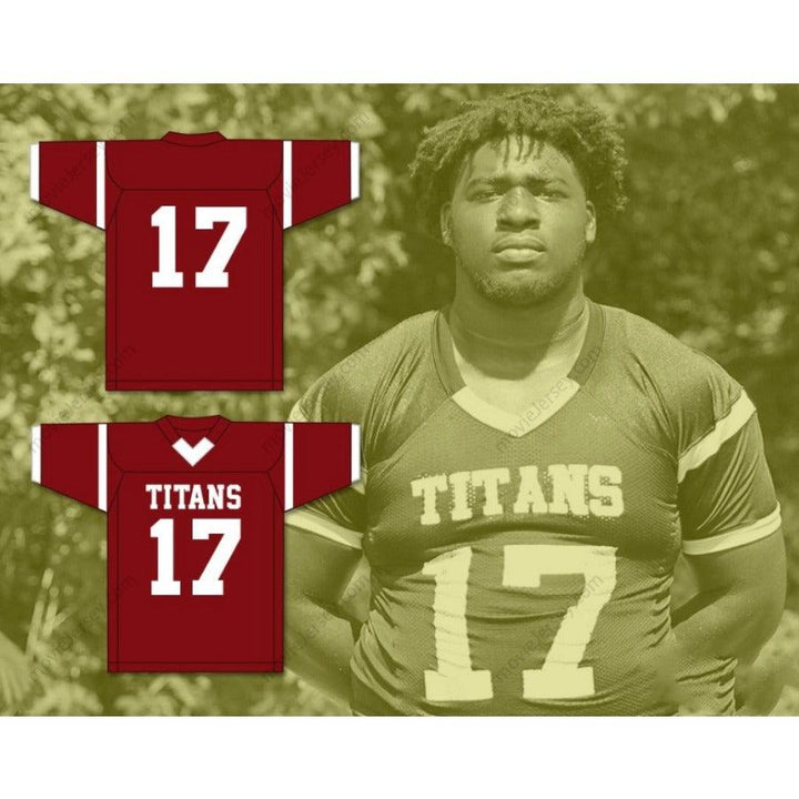 Personaliza Cualquier Nombre y Número DEVONTE WYATT 17 Camiseta de Fútbol de los TITANS de TOWERS HIGH SCHOOL, Cosido, Tallas S-6XL