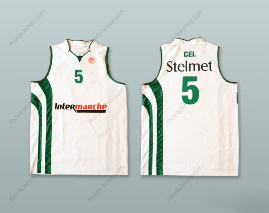 CUSTOM ANY Name Number AARON CEL 5 POLSKA POLAND WHITE BASKETBALL JERSEY Top Stitched S-6XL