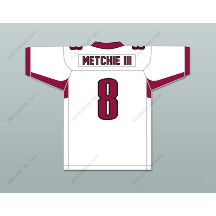 PERSONALIZAR Cualquier Nombre Número JOHN METCHIE III 8 ST. JAMES SCHOOL SAINTS Blanco Camiseta Fútbol Parte Superior Cosida S-6XL