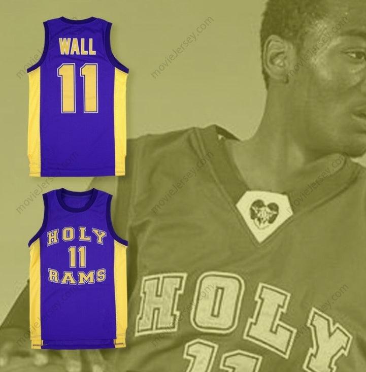 PERSONALIZA CUALQUIER Nombre Número JOHN WALL 11 WORD OF GOD CHRISTIAN ACADEMY HOLY RAMS CAMISETA DE BALONCESTO con Costuras S-6XL