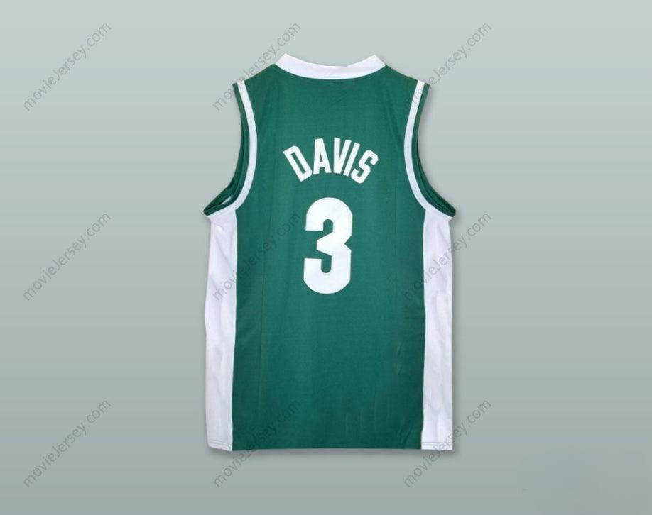 PERSONALIZA Cualquier Nombre Número ANTHONY DAVIS 3 PANTHERS ELEMENTARY SCHOOL Camiseta de baloncesto VERDE con costuras S-6XL