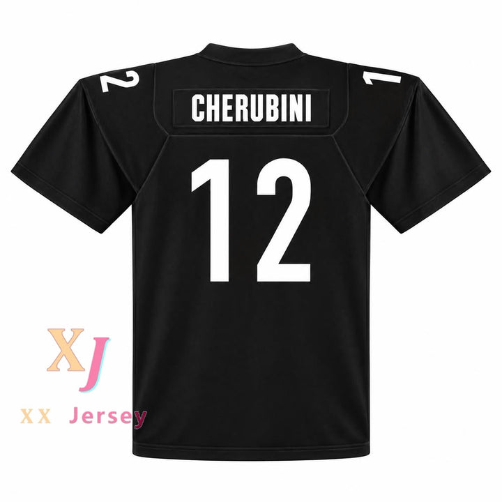 PERSONALIZA Cualquier Nombre Número TYLER CHERUBINI 12 MIAMI SHARKS RIBETE BLANCO JERSEY DE FÚTBOL UN DOMINGO CUALQUIERA Costura Superior S-6XL