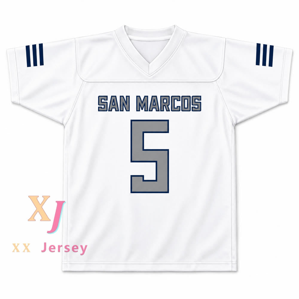 Custom Terrell Burgess 5 San Marcos High School Knights Football Jersey