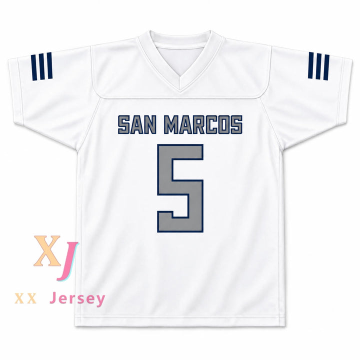 Custom Terrell Burgess 5 San Marcos High School Knights Football Jersey