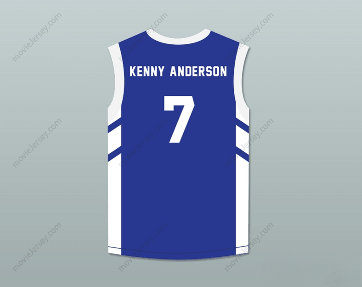 CUSTOM ANY Name Number KENNY ANDERSON 7 BLUE BASKETBALL JERSEY DENNIS RODMAN'S BIG BANG IN PYONGYANG Top Stitched S-6XL