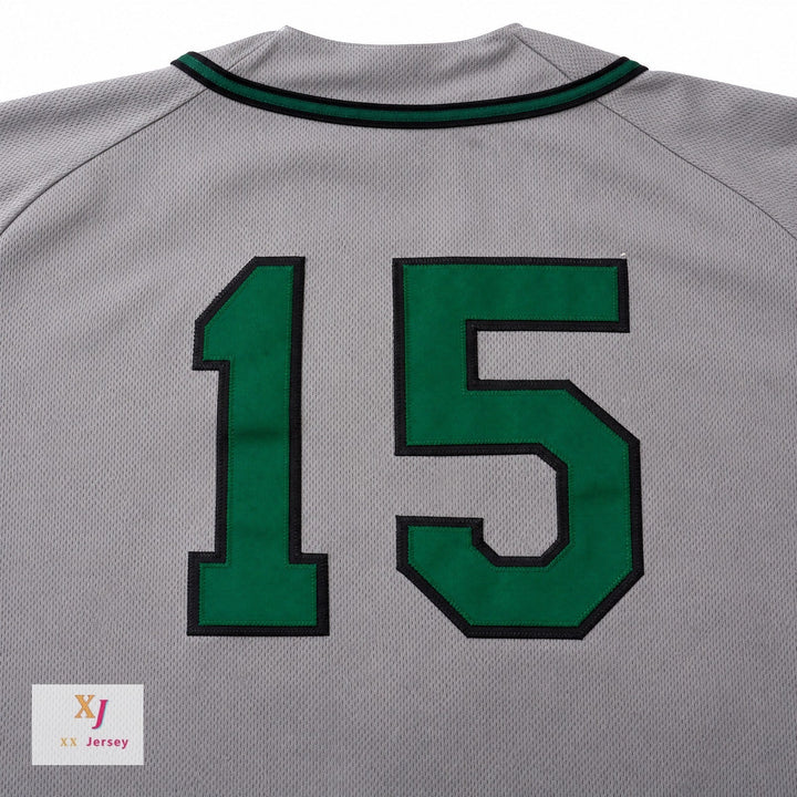 Camiseta de béisbol con botones para hombre KAUAI EMERALDS, diseño personalizado con cualquier nombre y número, gris, costura superior, tallas S-6XL