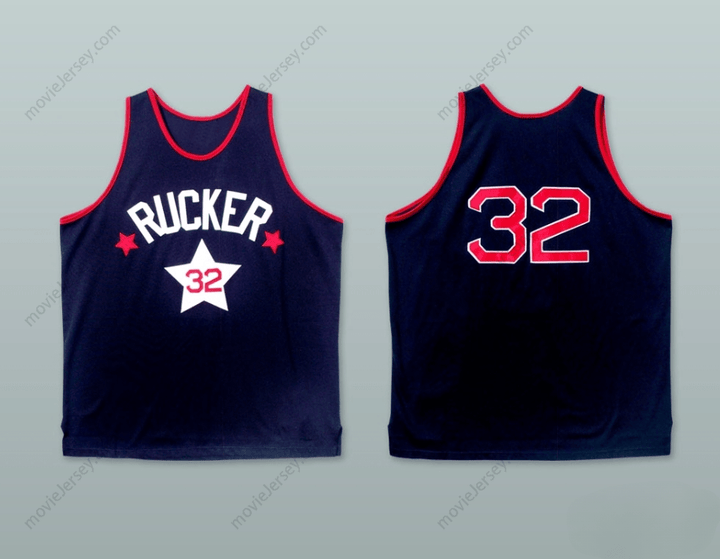 PERSONALIZA Cualquier Nombre Número 1975 RUCKER PARK NYC 32 CAMISETA BÁSQUETBOL AZUL OSCURO Cosida S-6XL