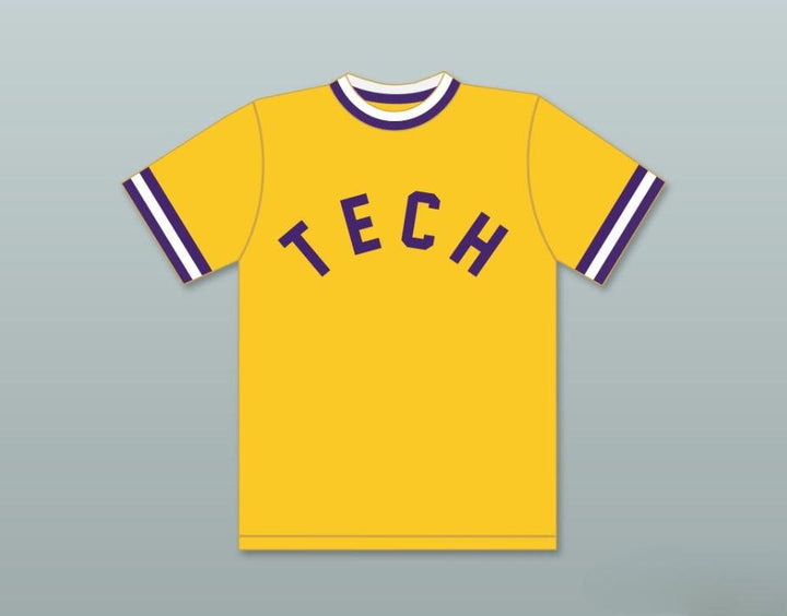 Personalizado Cualquier Nombre Número RICKY HENDERSON 24 ESCUELA TÉCNICA SUPERIOR BULLDOGS CAMISETA DE BÉISBOL AMARILLA 2 Cosida Tallas S-6XL