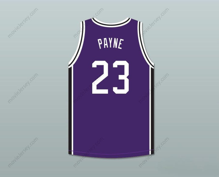 PERSONALIZA CUALQUIER Nombre Número MARTIN PAYNE 23 MORRIS BROWN COLLEGE CAMISETA DE BALONCESTO PÚRPURA Parte superior cosida S-6XL