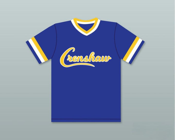 Camiseta de béisbol azul de los Cougars de la escuela secundaria Crenshaw con el nombre y número personalizados de DARRYL STRAWBERRY 18, costura superior, tallas S-6XL