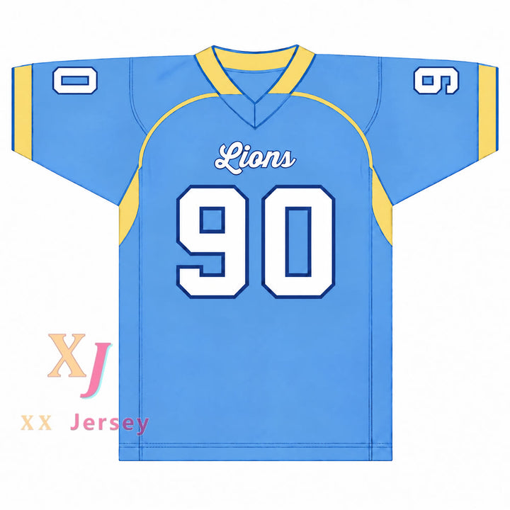 PERSONALIZADA cualquier Nombre Número SHAQ LAWSON 90 D. W. DANIEL HIGH SCHOOL LIONS Camiseta de Fútbol con Costura Superior Tallas S-6XL