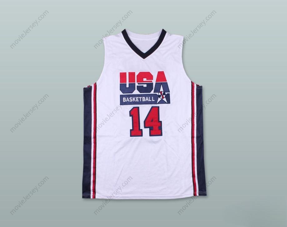 PERSONALIZADO Cualquier Nombre Número CHARLES BARKLEY 14 USA CAMISETA BALONCESTO CASA Bordado S-6XL