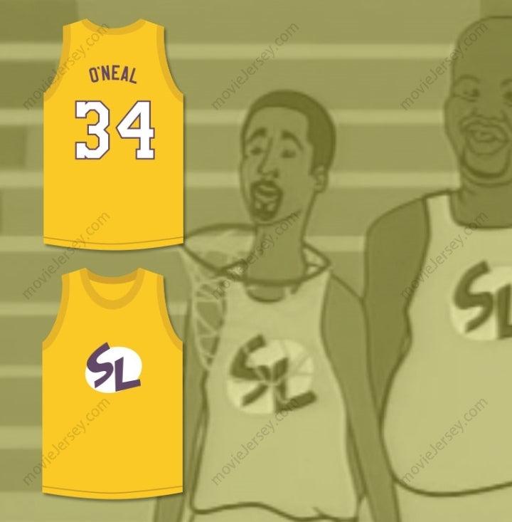 PERSONALIZADO Cualquier Nombre Número SHAQUILLE O'NEAL 34 CAMISETA DE BALONCESTO SHAQ AND THE SKIT MADTV Costura superior S-6XL