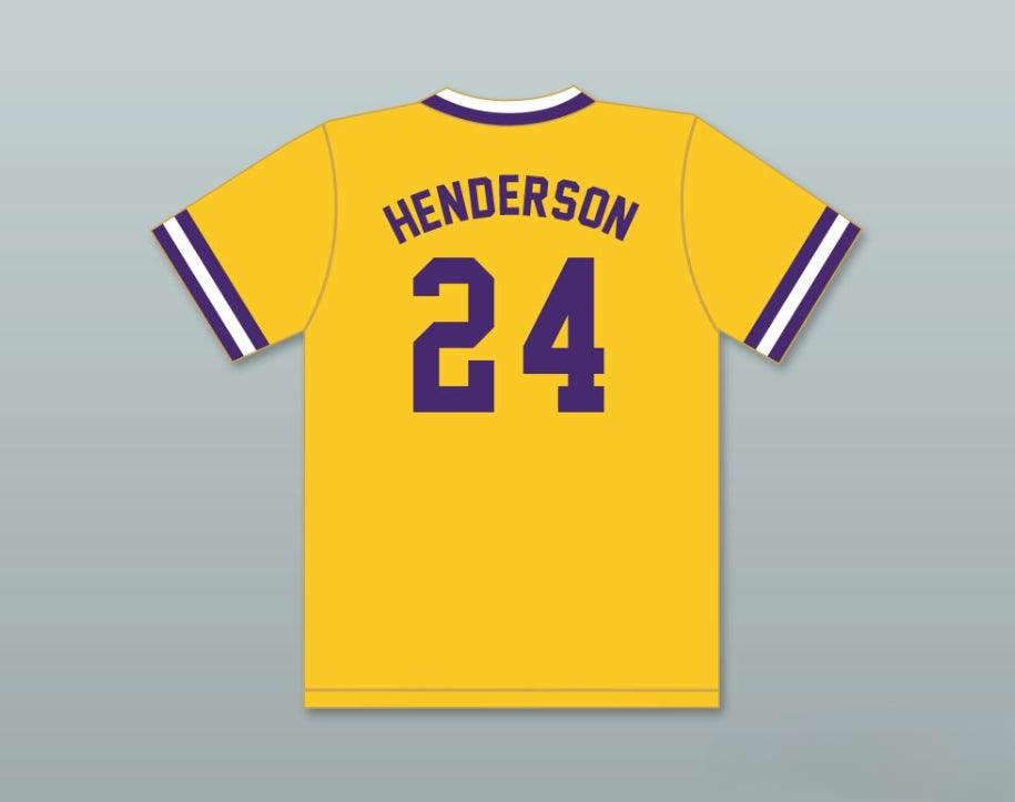 Personalizado Cualquier Nombre Número RICKY HENDERSON 24 ESCUELA TÉCNICA SUPERIOR BULLDOGS CAMISETA DE BÉISBOL AMARILLA 2 Cosida Tallas S-6XL