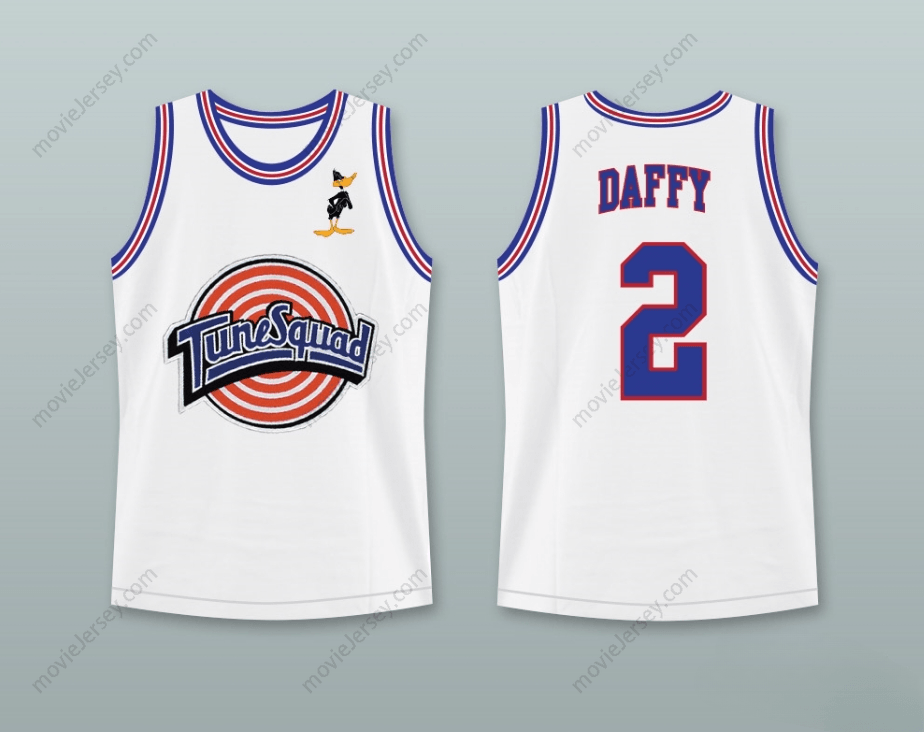 CUSTOM ANY Name Number SPACE JAM DAFFY DUCK 2 TUNE SQUAD BASKETBALL JERSEY WITH DAFFY DUCK PATCH Top Stitched S-6XL