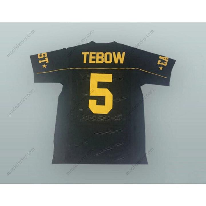 PERSONALIZA Cualquier Nombre Número TIM TEBOW 5 U.S. ARMY HIGH SCHOOL ALL-AMERICAN EAST BLACK Camiseta de Fútbol con Costura Superior Tallas S-6XL