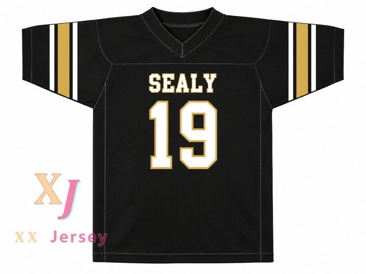 PERSONALIZADO CUALQUIER Nombre Número Eric Dickerson 19 Sealy High School Tigers Blanco Negro Camiseta de Fútbol Cosida S-6XL