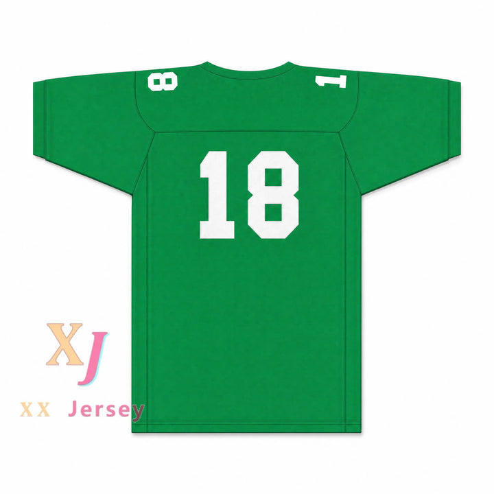 Isidore Newman High School 18 Football Jersey — green back view